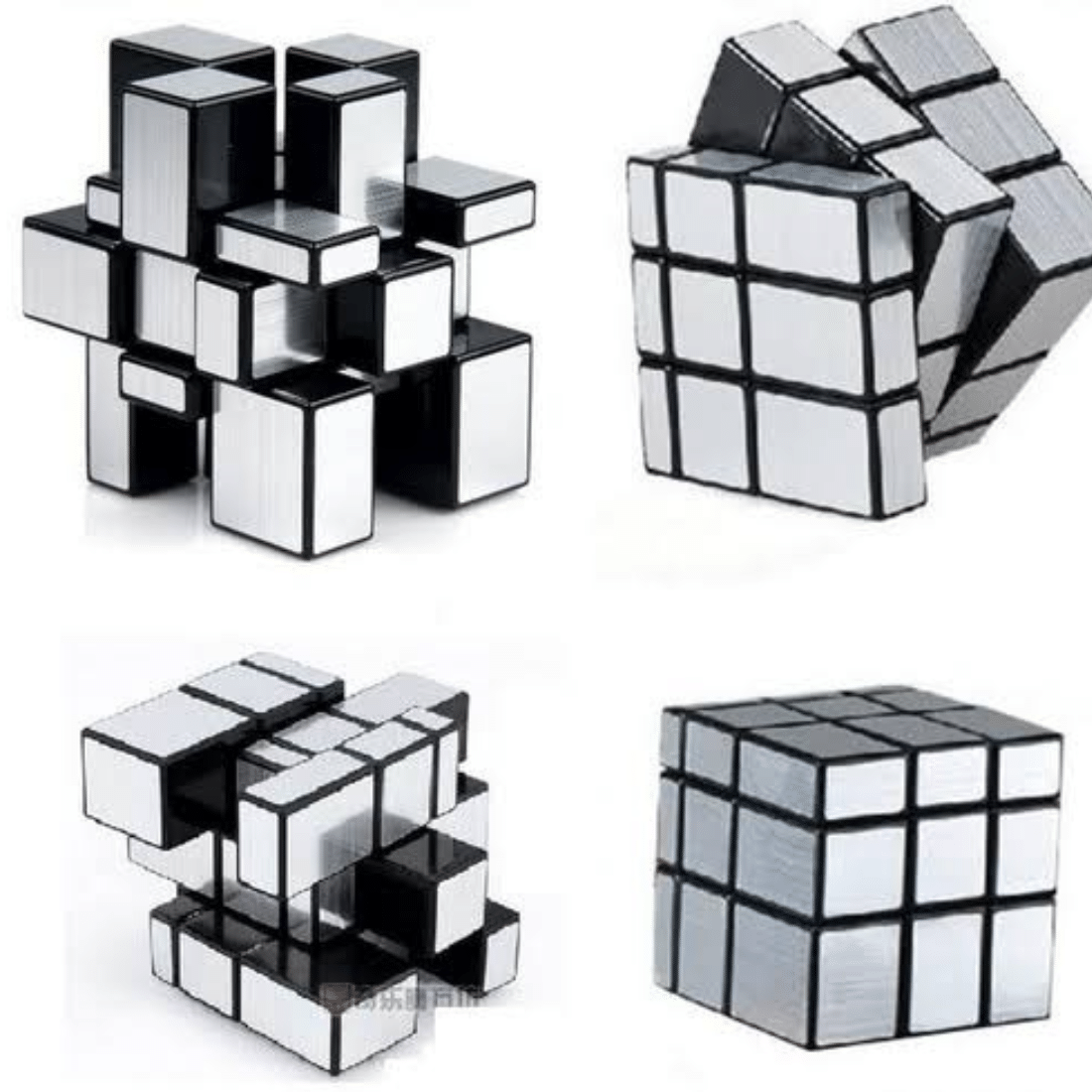     			Toy Cloud 3x3 Silver Mirror Magic Cube High Speed Sticker less Brainteaser Stress buster Anti-Anxiety Cube for Kids & Adults