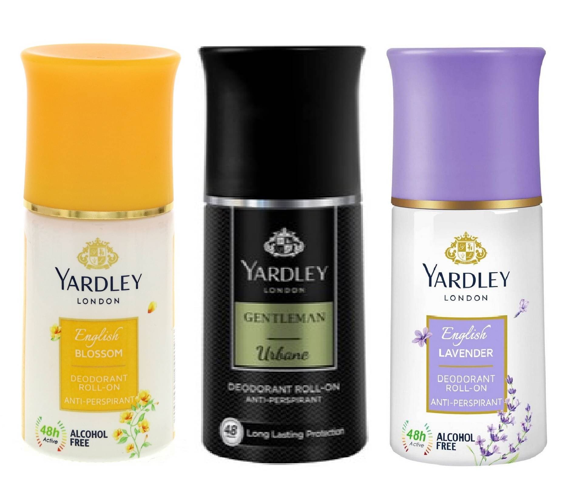 Yardley London - ENGLISH BLOSOOM ,URBAN&ENGLISH LAVENDER Deodorant Spray for Men,Women 150 ml ( Pack of 3 ) Yardley London - ENGLISH BLOSOOM ,URBAN&ENGLISH LAVENDER Deodorant Spray for Men,Women 150 ml ( Pack of 3 )