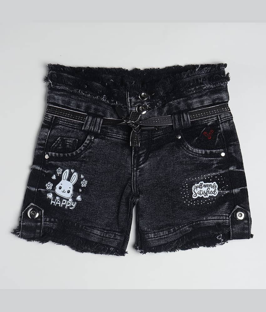 Arshia Fashions Pack of 1 Girls Denim Hot Pants ( Black ) - Shorts | Buy online on ZillyBuy
