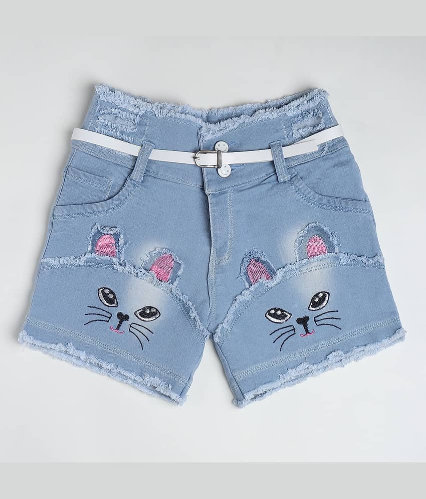 Arshia Fashions Pack of 1 Girls Denim Hot Pants ( Blue ) - Shorts | Buy online on ZillyBuy