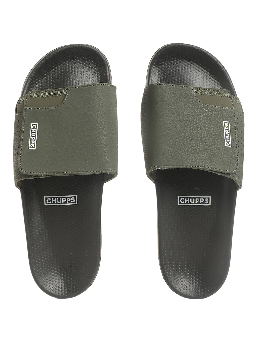     			CHUPPS - Olive Men's Slide Flip Flop