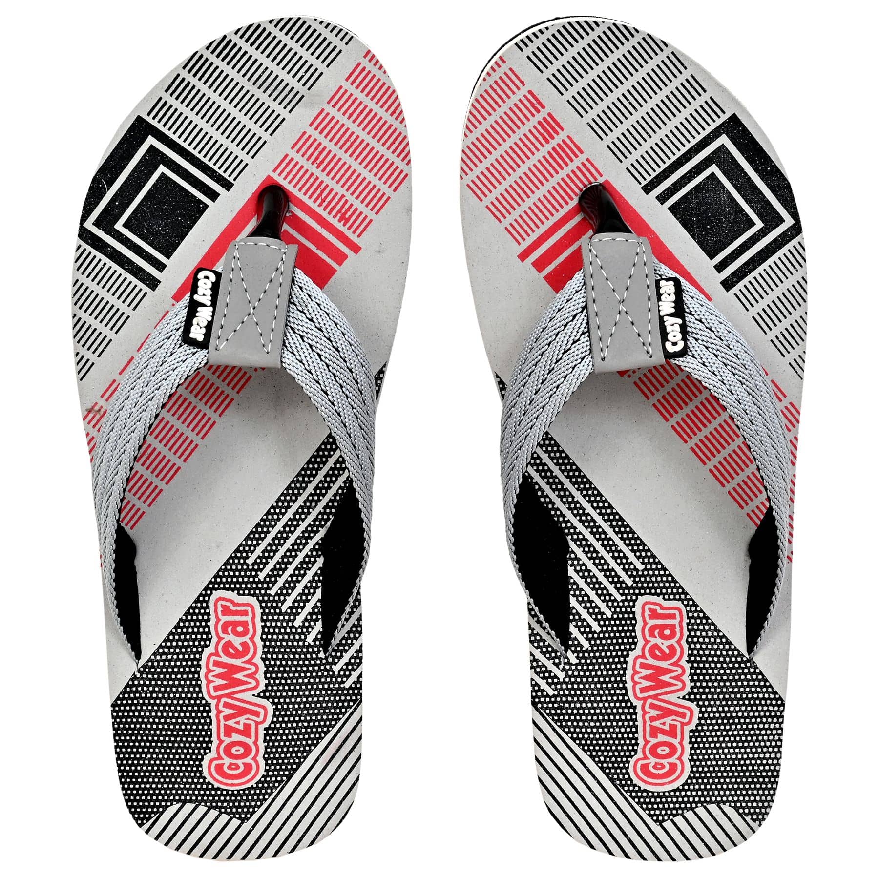 Cozy Wear - Grey Men's Thong Flip Flop