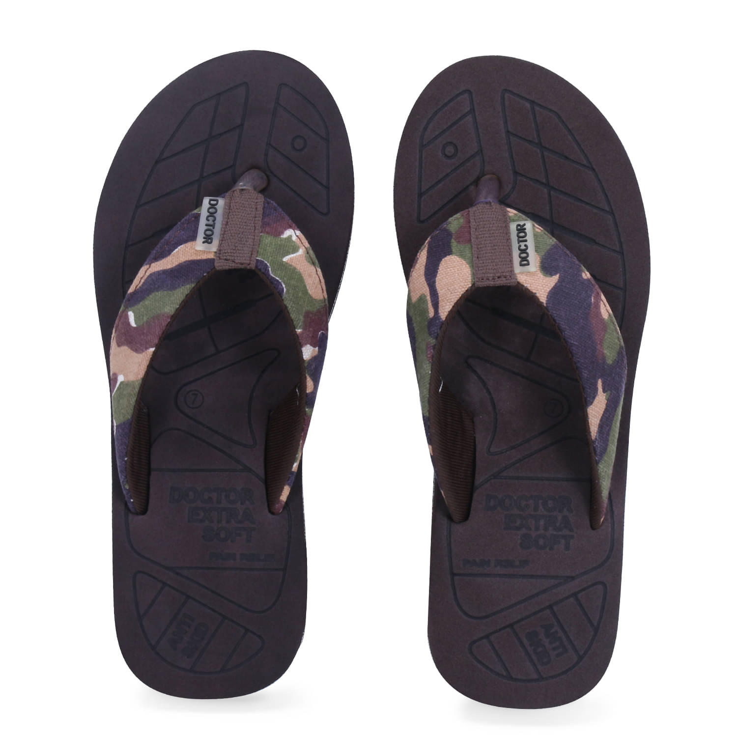     			DOCTOR EXTRA SOFT - Brown Men's Thong Flip Flop