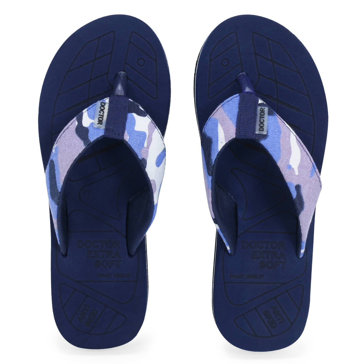     			DOCTOR EXTRA SOFT - Navy Blue Men's Thong Flip Flop