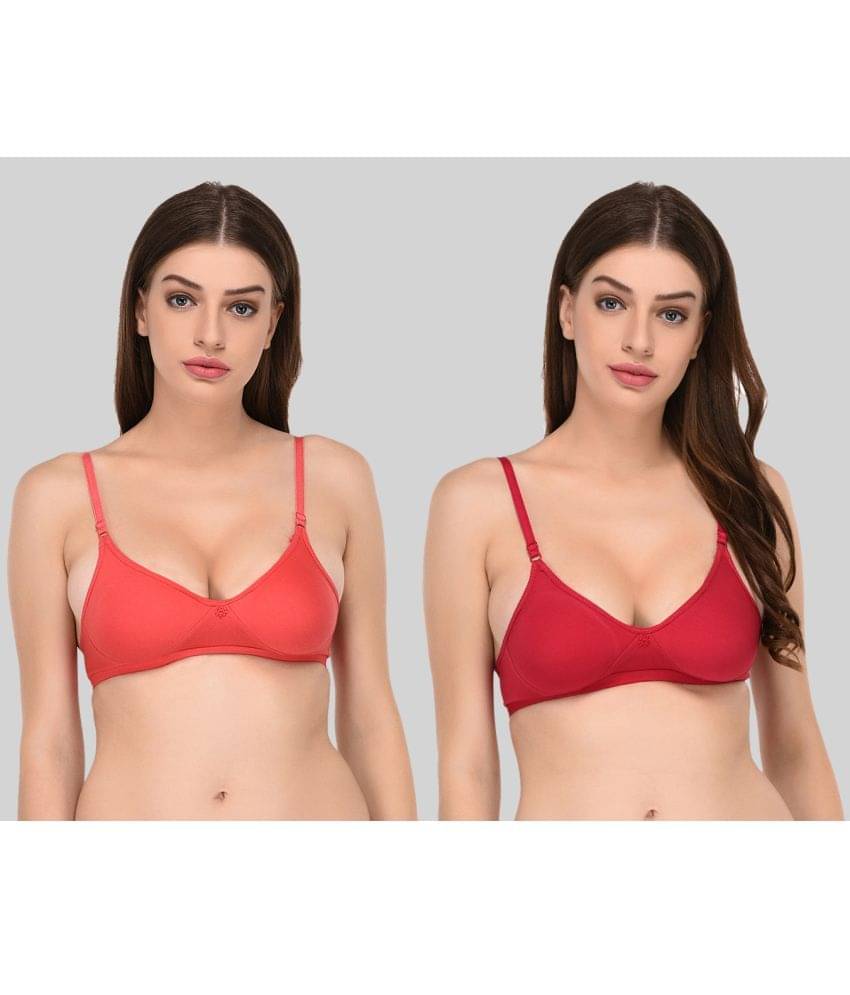 Elina Pack of 2 Cotton Lightly Padded Women's Plunge Bra ( Multicolor )     			Elina Pack of 2 Cotton Lightly Padded Women's Plunge Bra ( Multicolor )