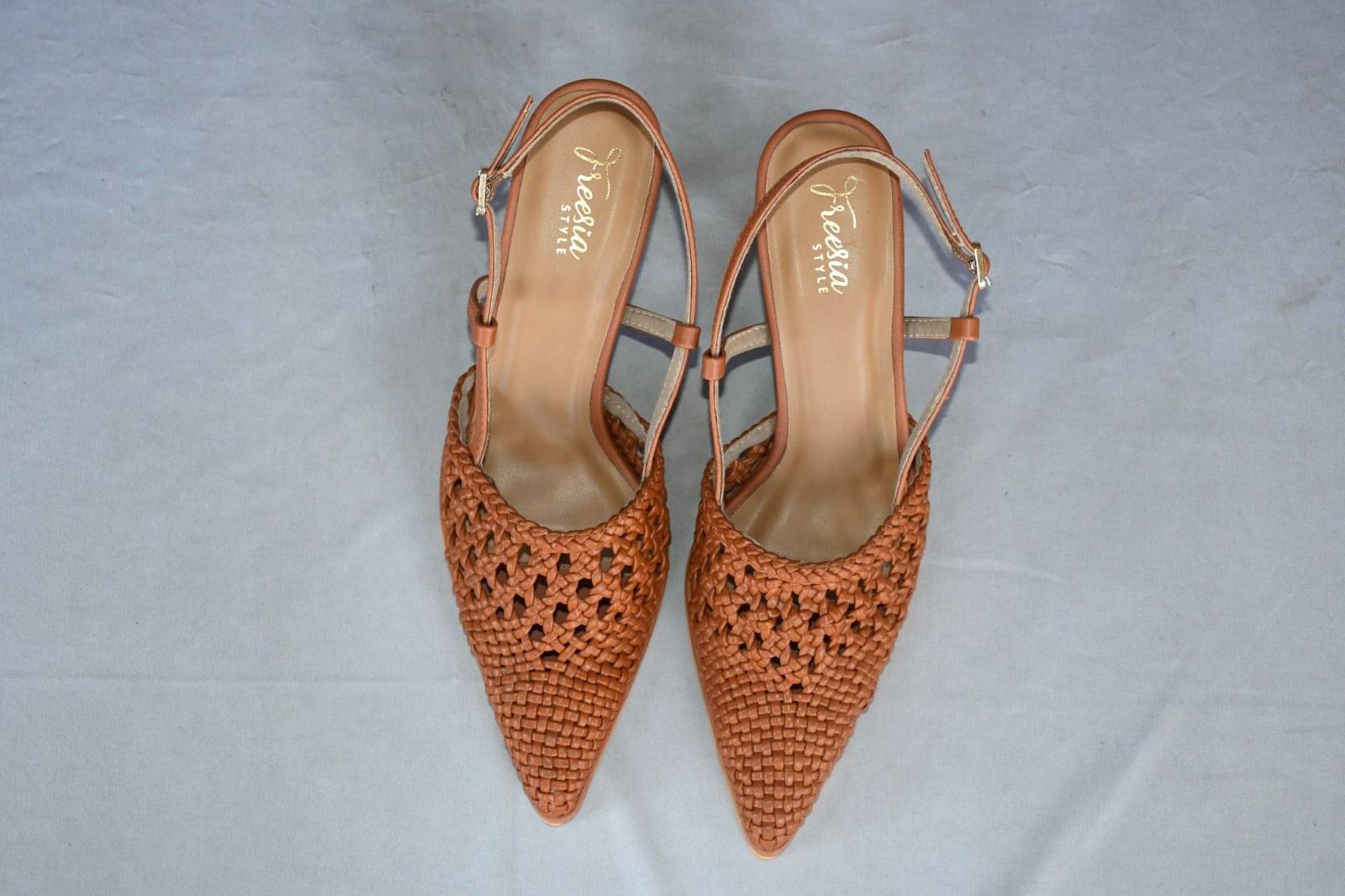     			FREESIA STYLE - Tan Women's Sandal Heels
