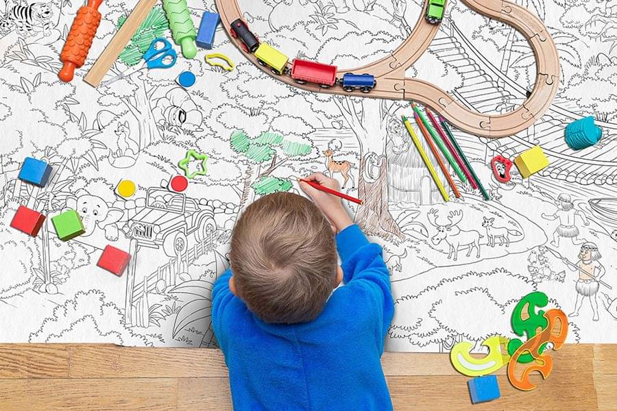GIANT JUNGLE SAFARI COLOURING POSTER, GIANT AT THE MALL COLOURING POSTER and GIANT SPACE COLOURING POSTER | Combo pack of 3 Posters I Coloring Posters Collection GIANT JUNGLE SAFARI COLOURING POSTER, GIANT AT THE MALL COLOURING POSTER and GIANT SPACE COLOURING POSTER | Combo pack of 3 Posters I Coloring Posters Collection