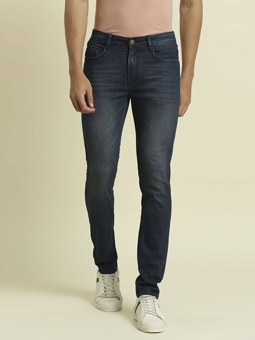 HJ HASASI - Blue Cotton Blend Slim Fit Men's Jeans ( Pack of 1 ) - Jeans | Buy online on ZillyBuy