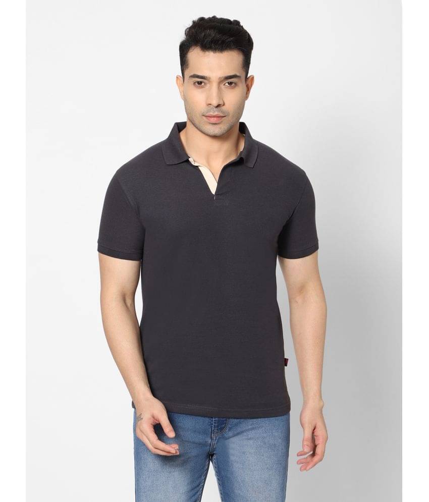     			HJ HASASI - Grey Cotton Blend Regular Fit Men's Polo T Shirt ( Pack of 1 )