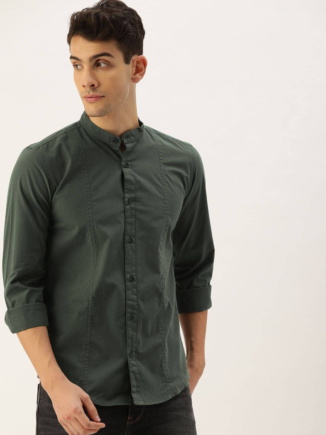     			IVOC - Olive 100% Cotton Slim Fit Men's Casual Shirt ( Pack of 1 )