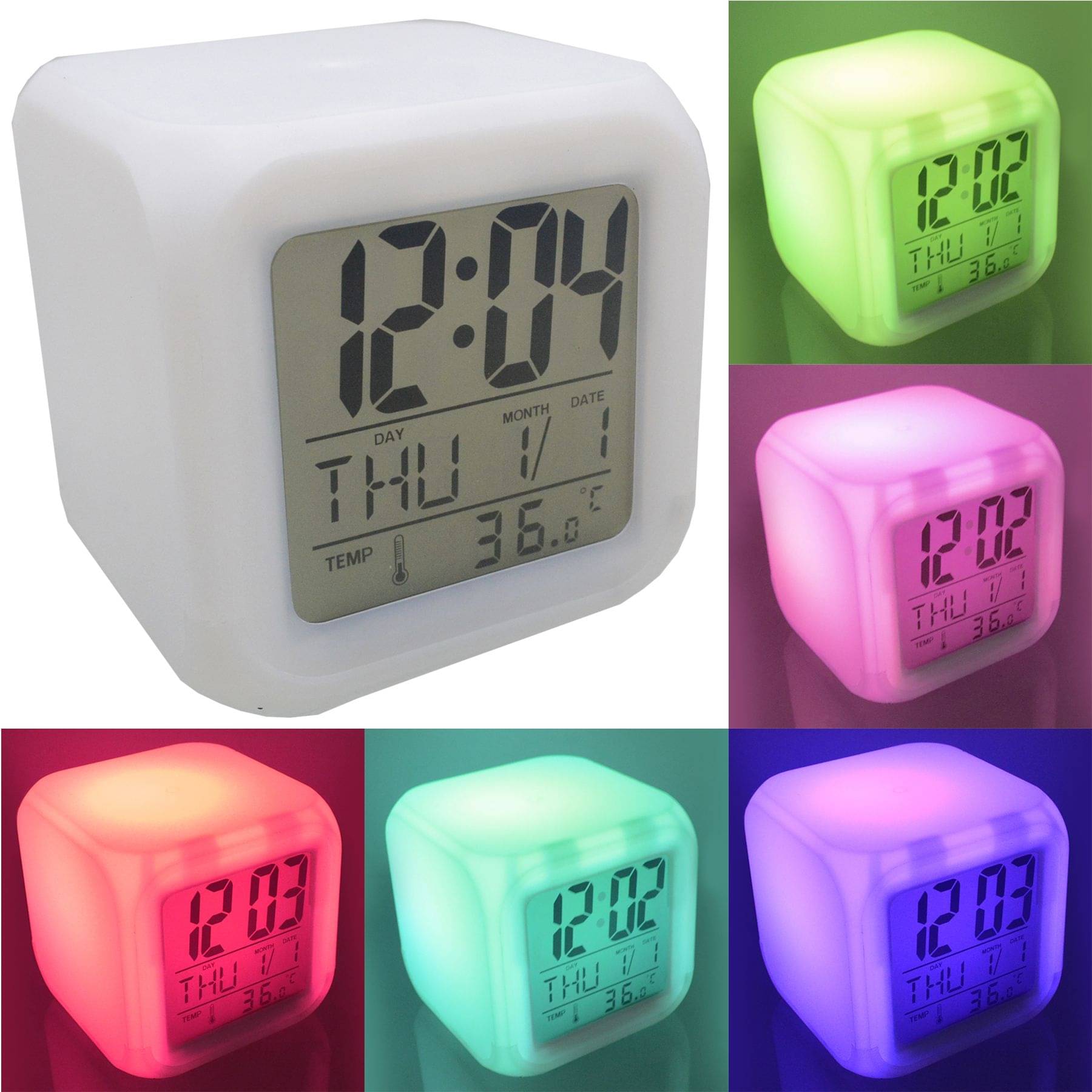 JMALL Digital Color Changing Alarm Clock - Pack of 1 JMALL Digital Color Changing Alarm Clock - Pack of 1
