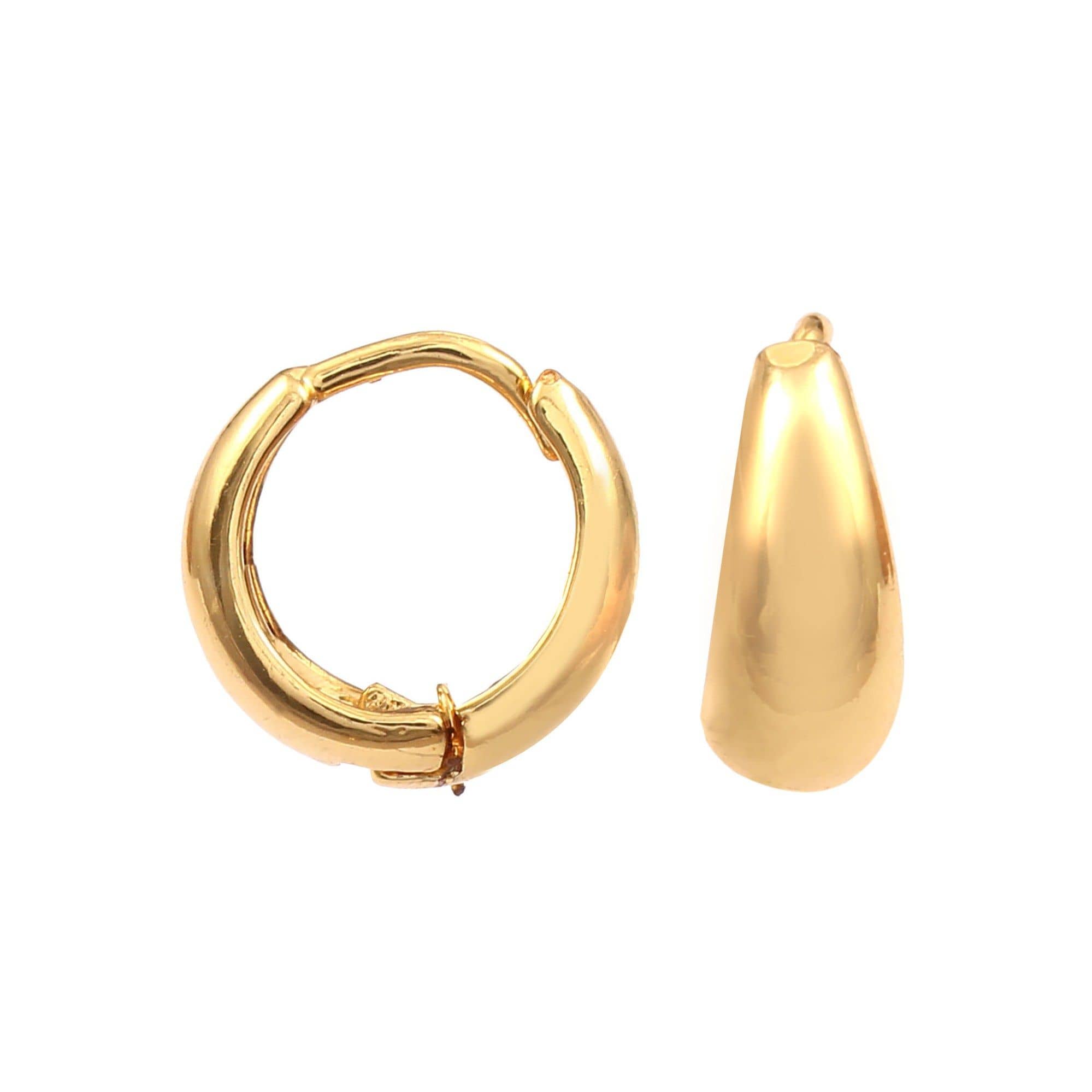 Jewar Mandi - Golden Hoops Earrings ( Pack of 1 ) - Earrings | Buy online on ZillyBuy