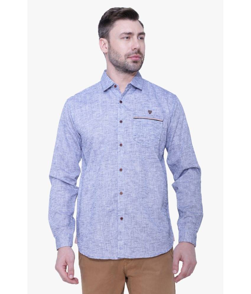 Kuons Avenue - Blue Linen Slim Fit Men's Casual Shirt ( Pack of 1 ) Kuons Avenue - Blue Linen Slim Fit Men's Casual Shirt ( Pack of 1 )