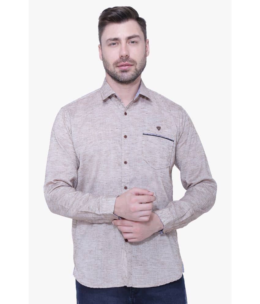 Kuons Avenue - Grey Linen Slim Fit Men's Casual Shirt ( Pack of 1 )