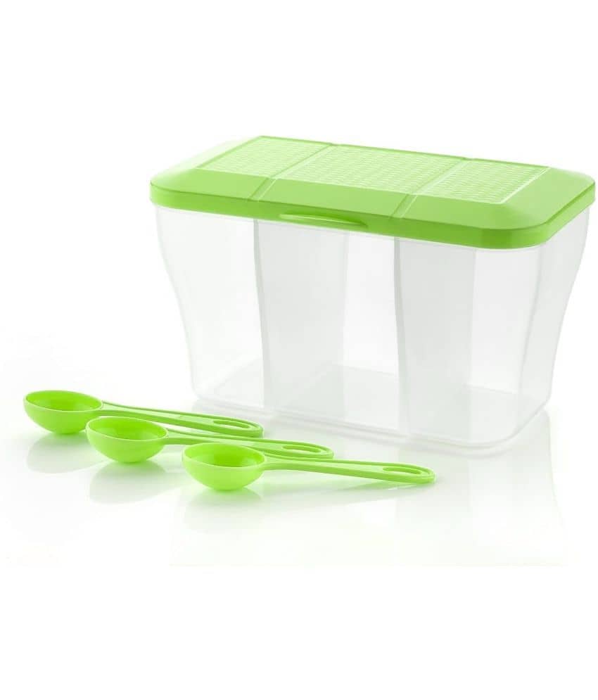 OFFYX - Pickle Jar PET Green Spice Container ( Set of 1 )