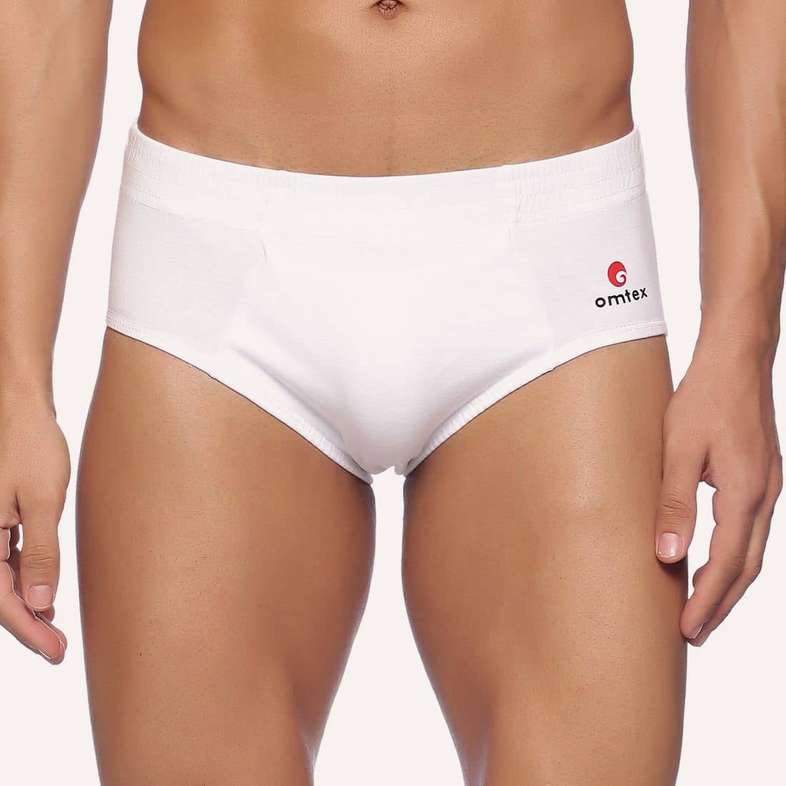 Omtex Pack of 1 Cotton Briefs For Men's ( White )