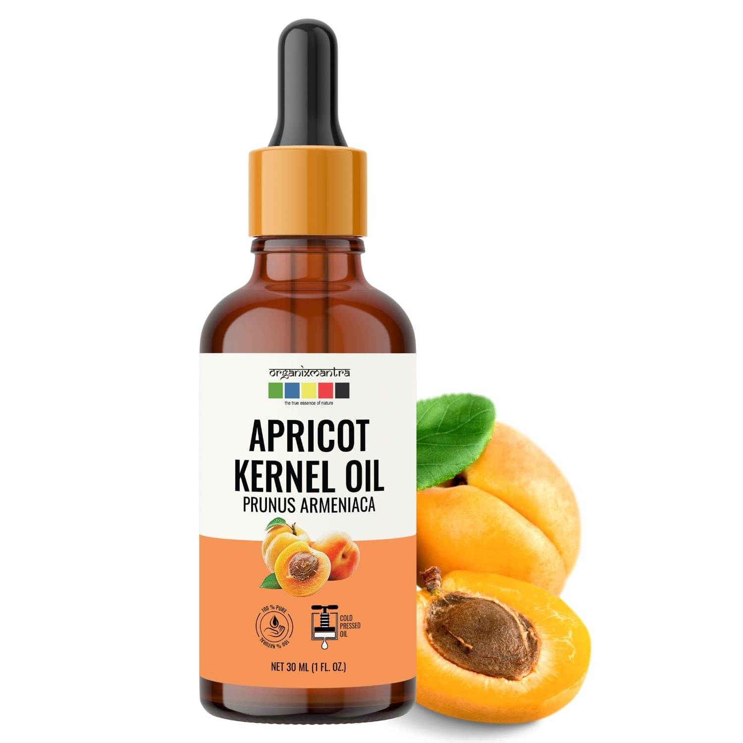 Organix Mantra Apricot Kernel Oil, 100% Pure, Natural & Cold Pressed Organic Oil, 30ML Organix Mantra Apricot Kernel Oil, 100% Pure, Natural & Cold Pressed Organic Oil, 30ML