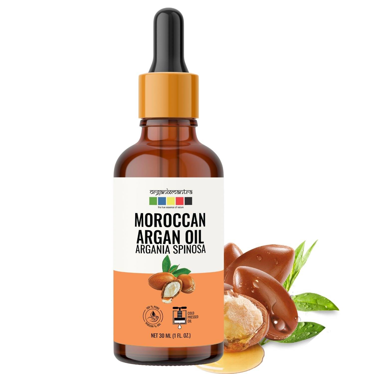 Organix Mantra Moroccan Argan Oil, 100% Pure, Natural & Cold Pressed Organic Oil, 30ML Organix Mantra Moroccan Argan Oil, 100% Pure, Natural & Cold Pressed Organic Oil, 30ML