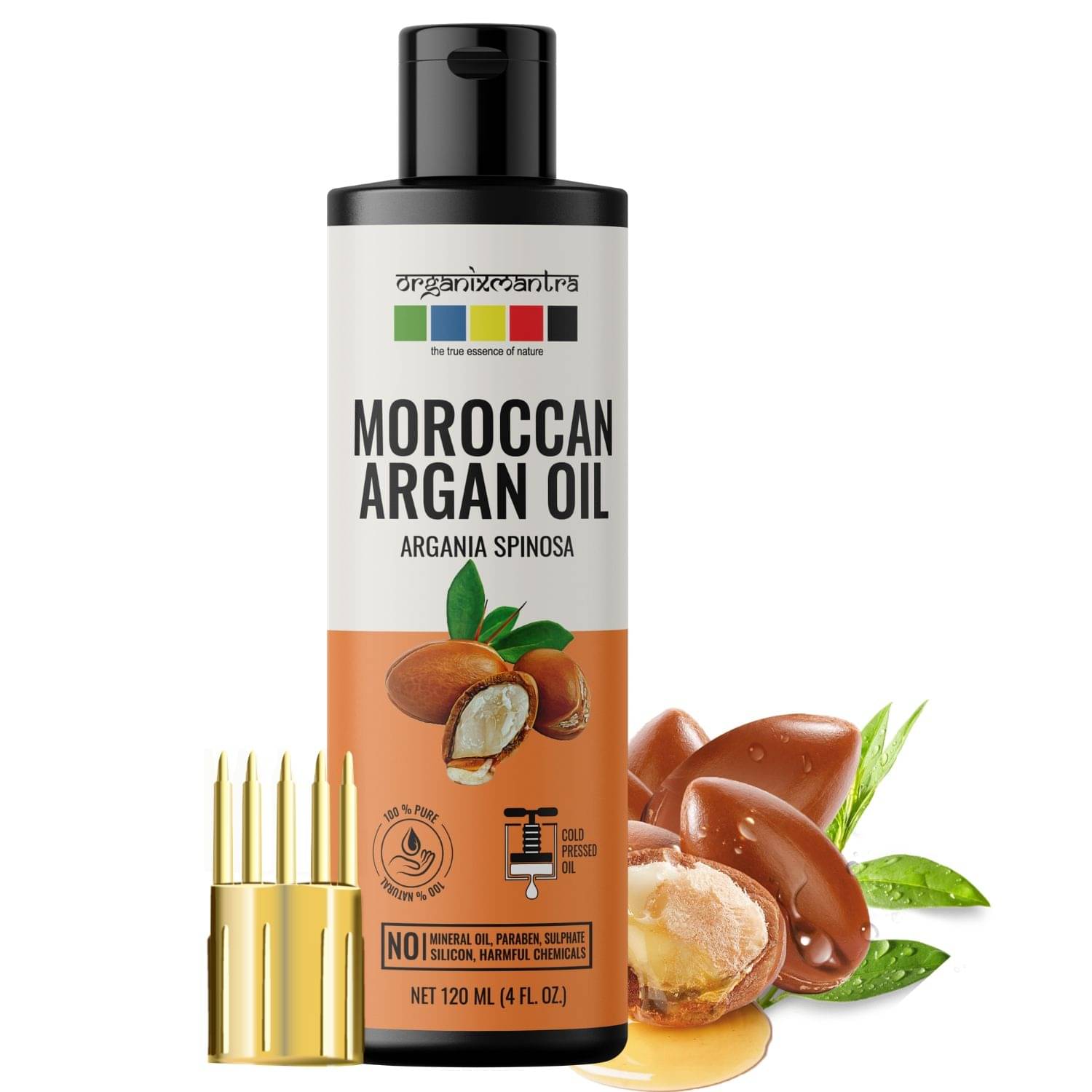 Organix Mantra Moroccan Argan Oil, 100% Pure, Natural & Cold Pressed Organic Oil, 120ML Organix Mantra Moroccan Argan Oil, 100% Pure, Natural & Cold Pressed Organic Oil, 120ML