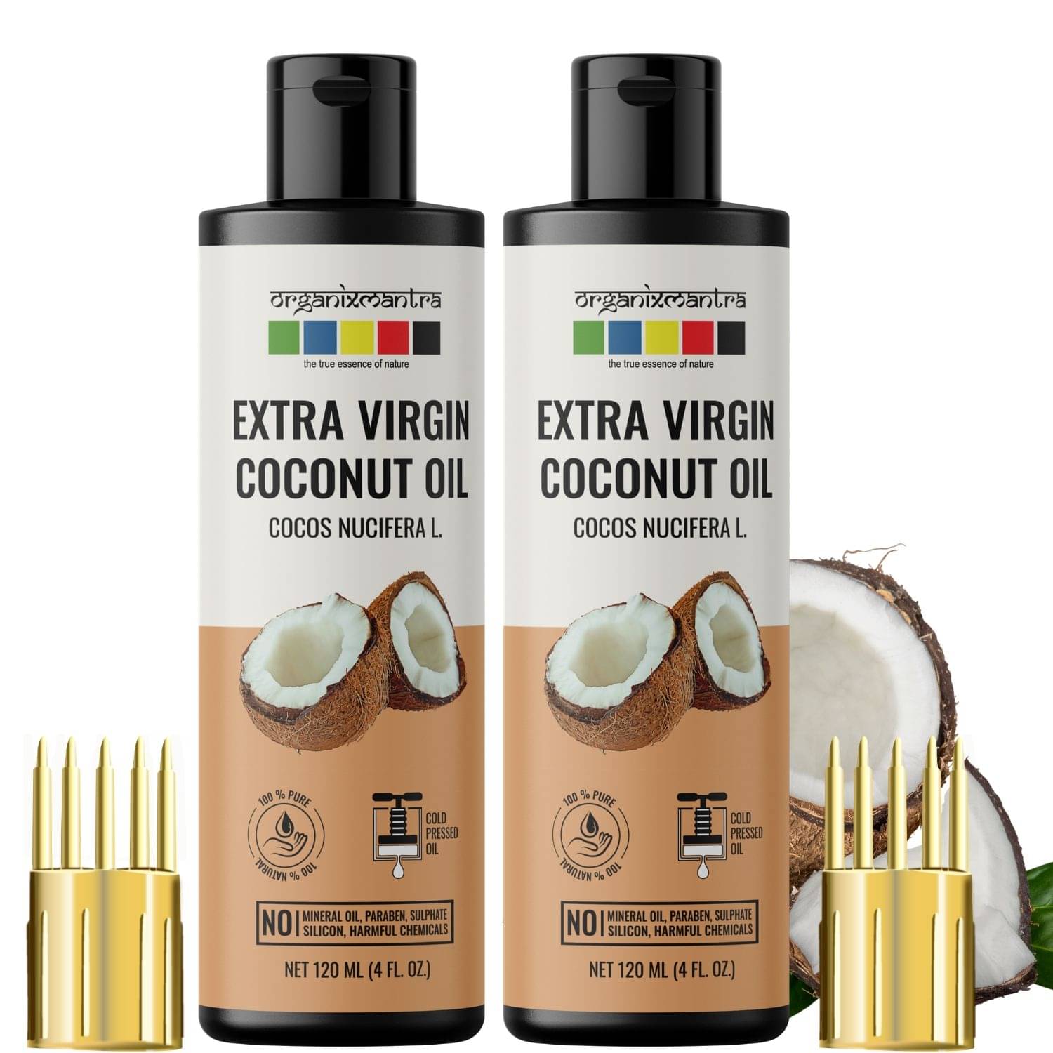 Organix Mantra Extra Virgin Coconut Oil, Cold Pressed Organic Oil, 120ML x 2 Organix Mantra Extra Virgin Coconut Oil, Cold Pressed Organic Oil, 120ML x 2