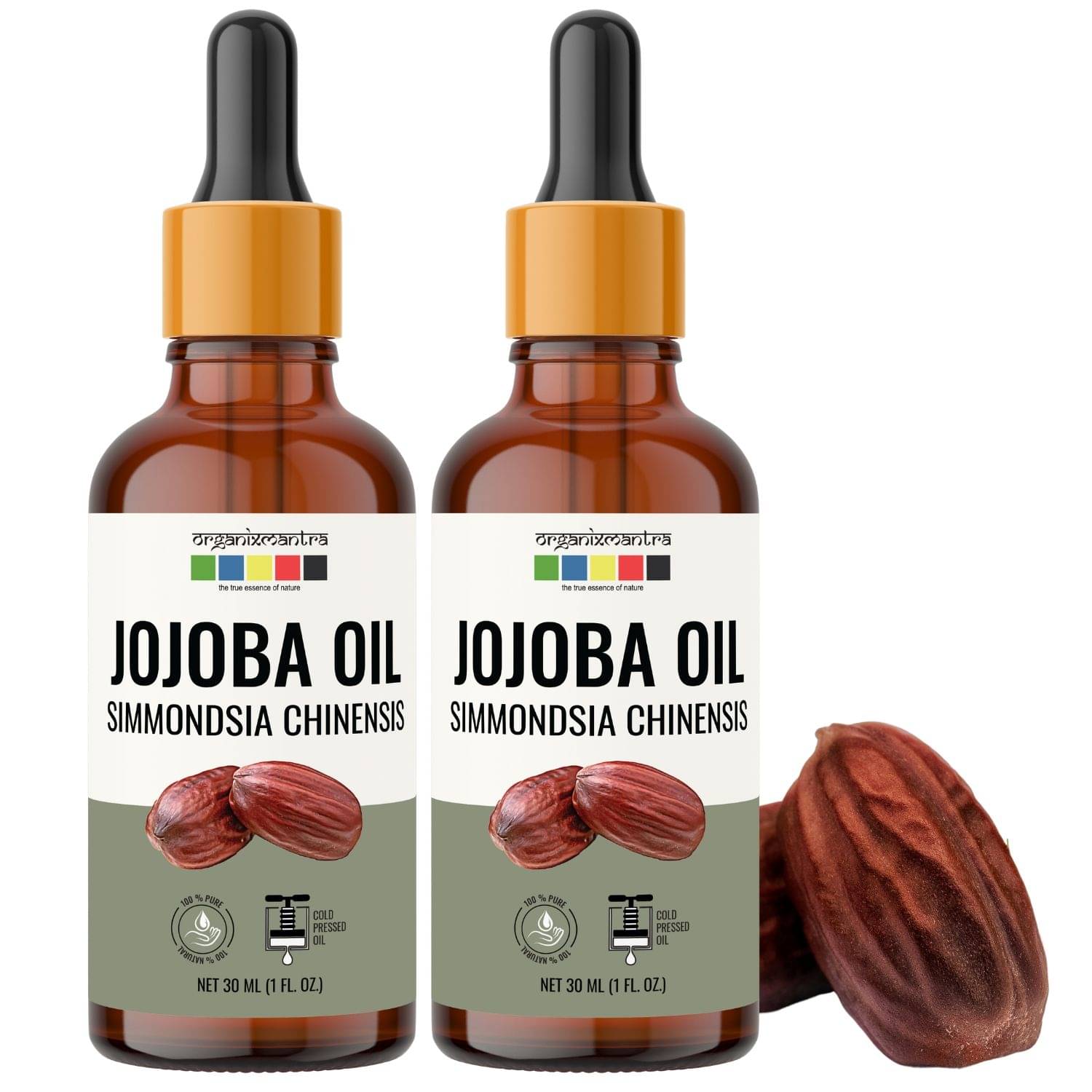 Organix Mantra Jojoba Oil, Cold Pressed Organic Oil, 30ML x 2 Organix Mantra Jojoba Oil, Cold Pressed Organic Oil, 30ML x 2