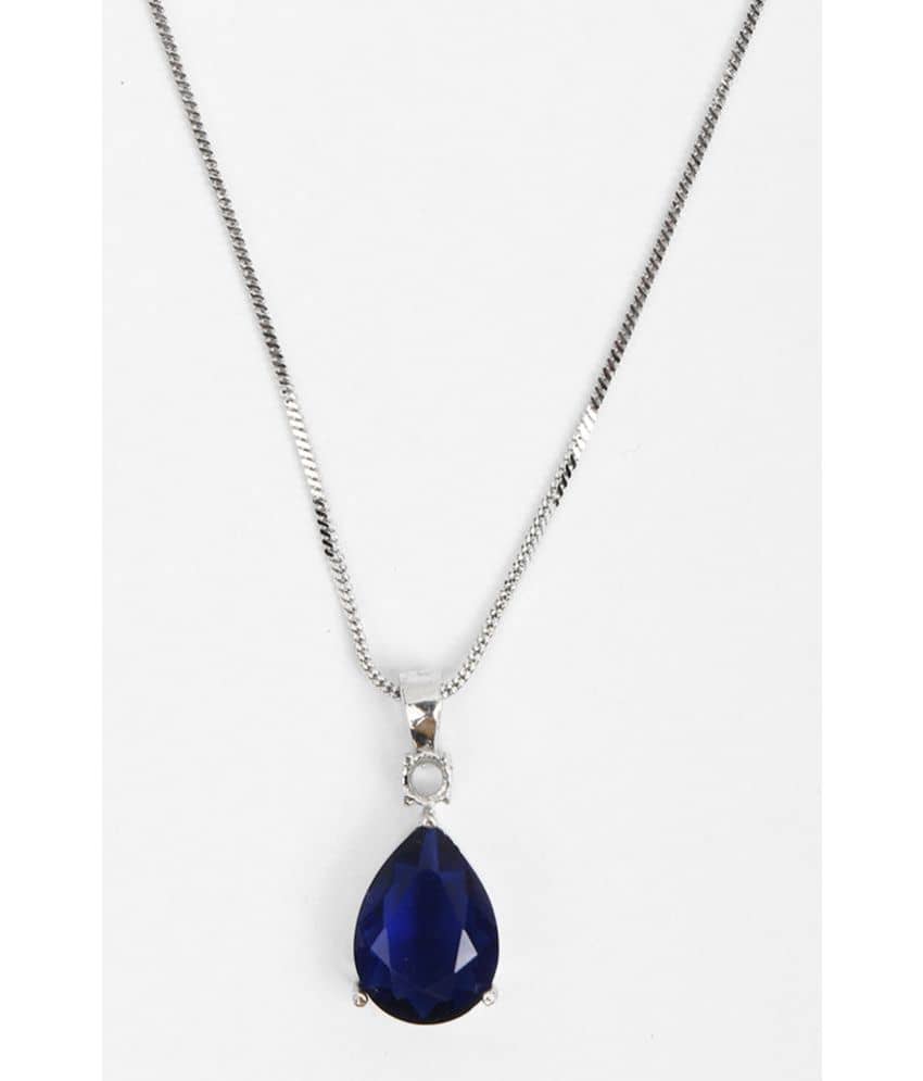 PUJVI - Blue Pendant ( Pack of 1 )