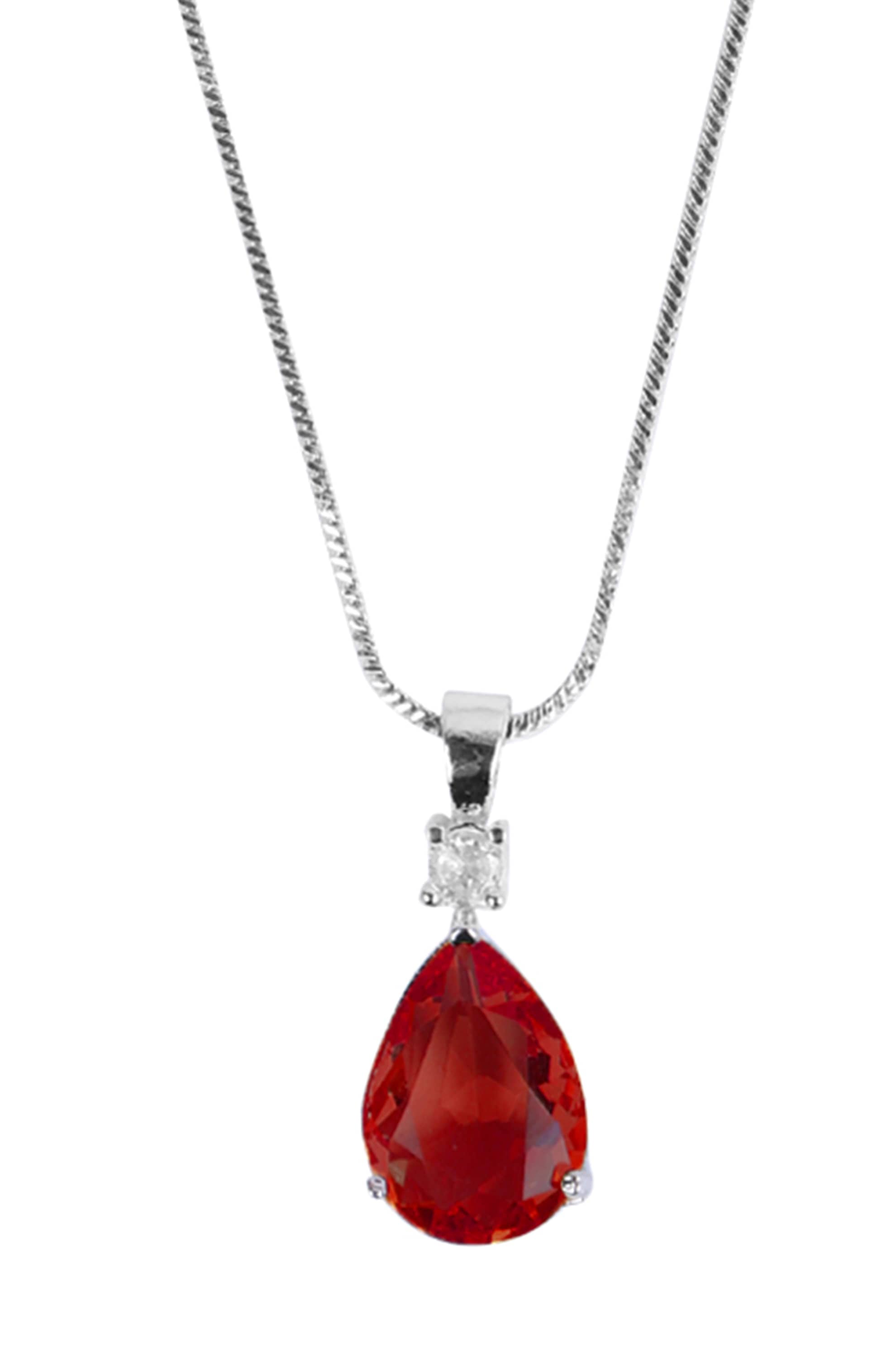 PUJVI - Red Pendant ( Pack of 1 )
