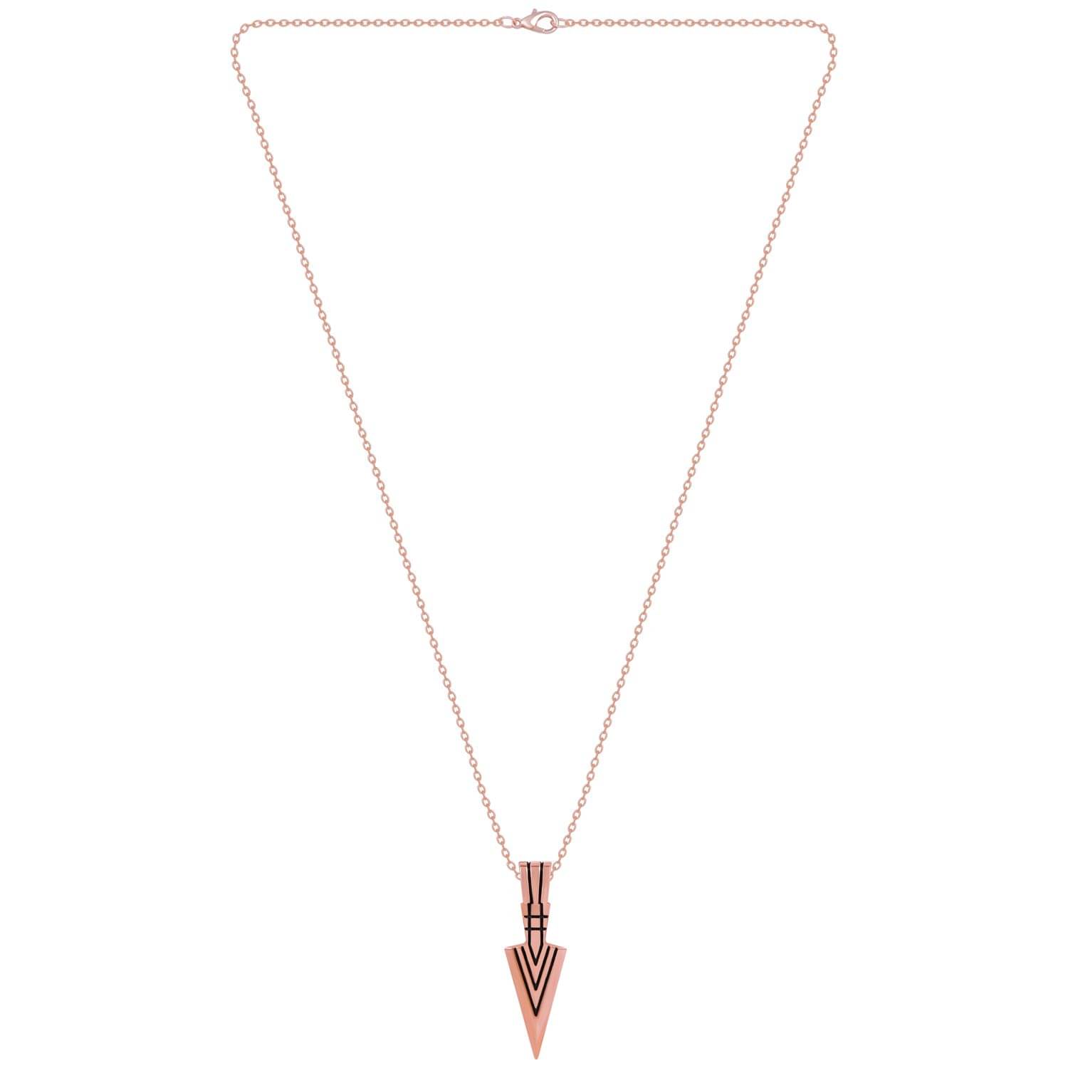     			Silver Shine - Rose Gold Pendant set ( Pack of 1 )