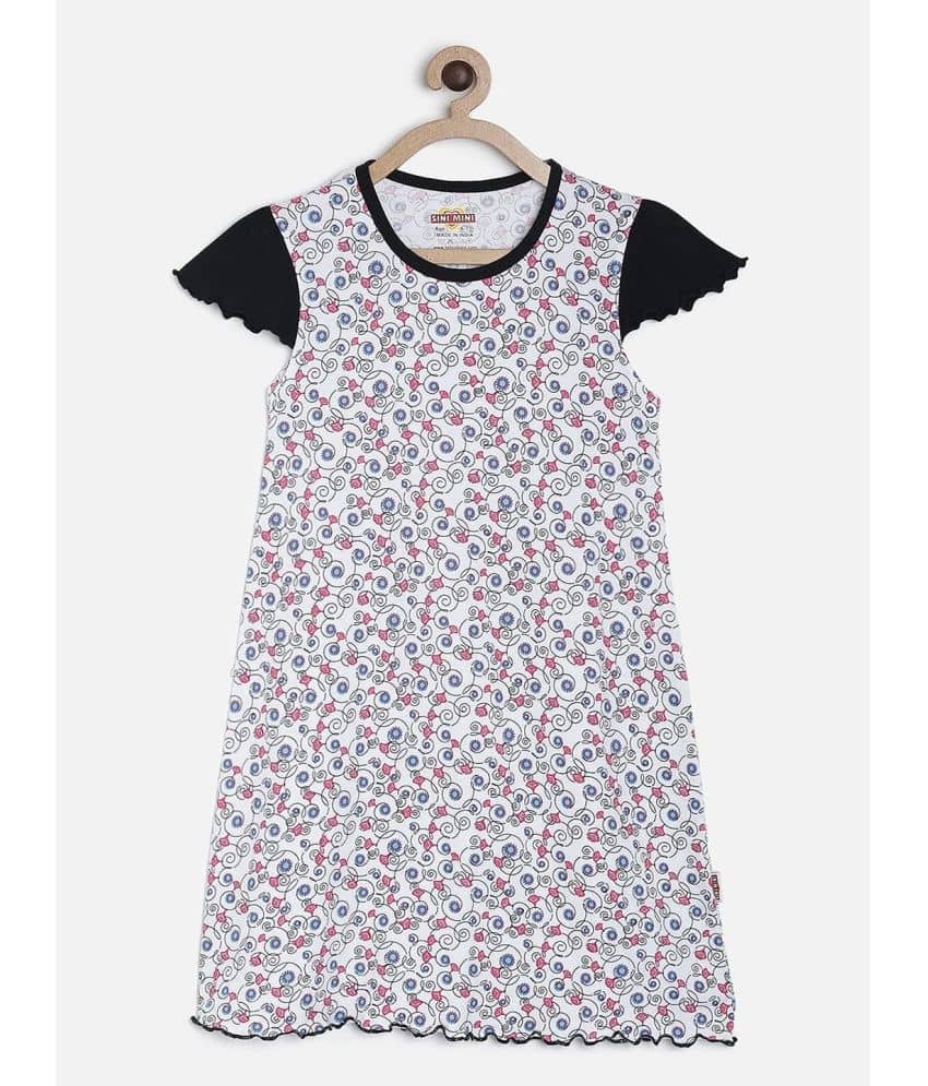 Sini Mini Cotton Frock For Girls ( Pack of 1 , Black )