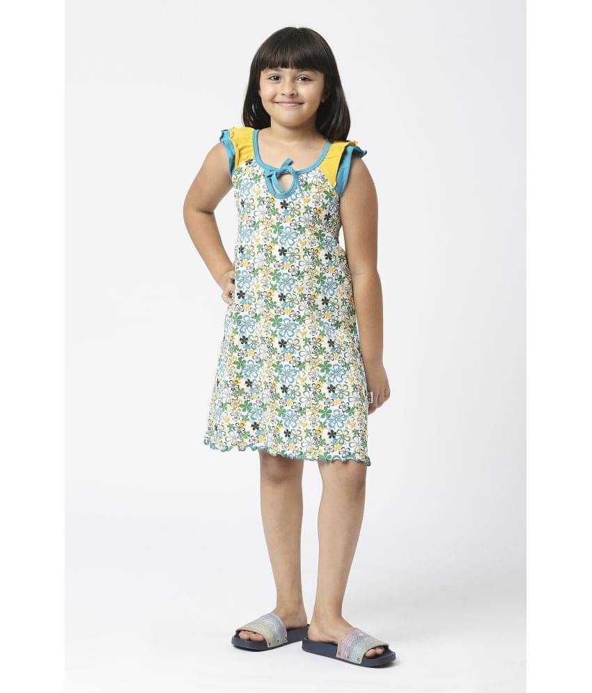 Sini Mini Cotton Shift Dress For Girls ( Pack of 1 , Multicolor ) Sini Mini Cotton Shift Dress For Girls ( Pack of 1 , Multicolor )