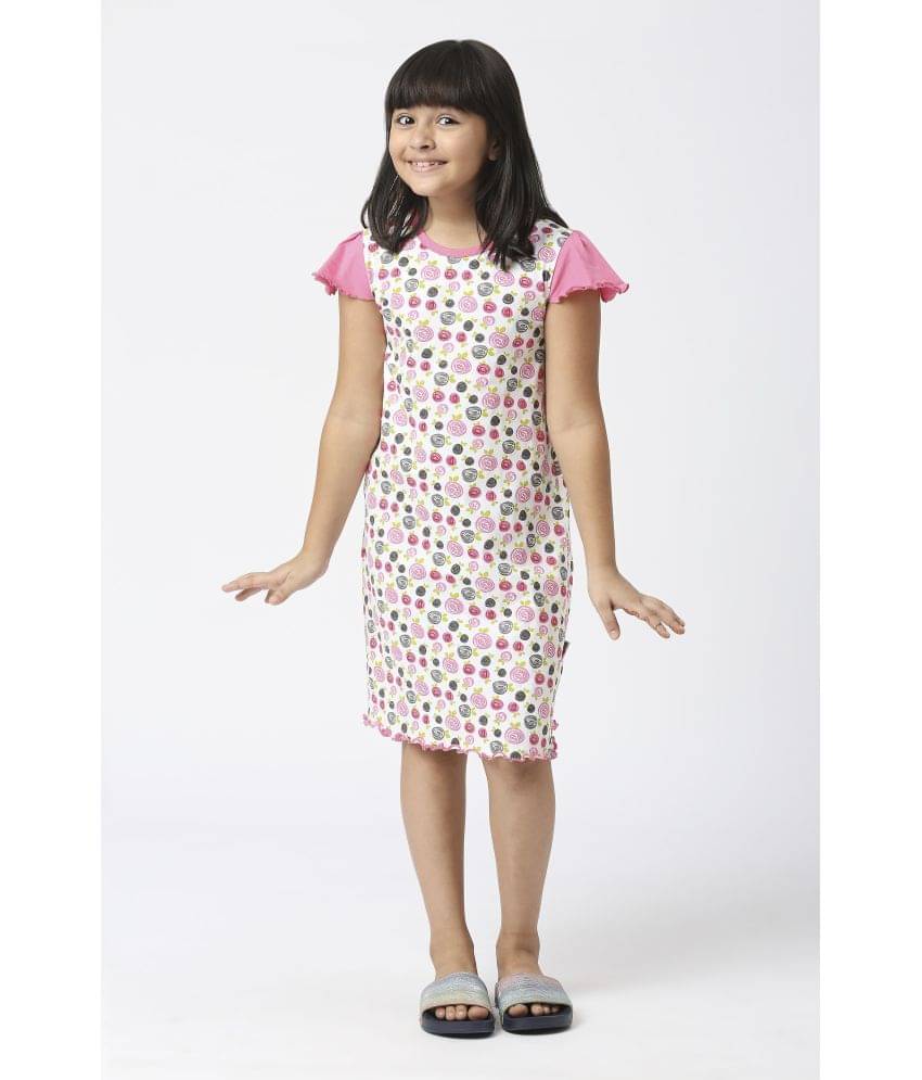     			Sini Mini Cotton Frock For Girls ( Pack of 1 , Pink )