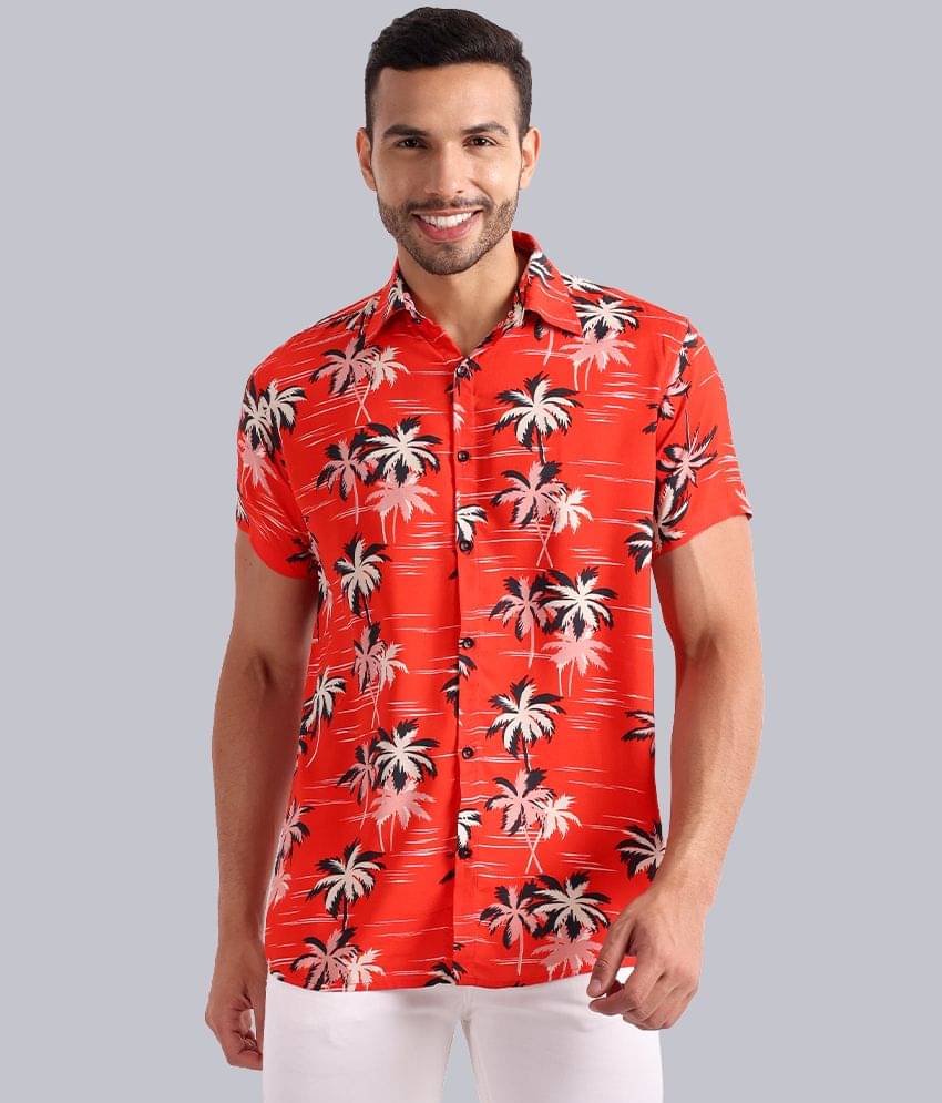     			TrendiVastra - Red Viscose Regular Fit Men's Casual Shirt ( Pack of 1 )