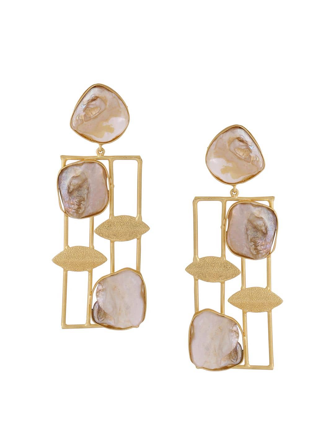 VIRAASI Golden Danglers Earrings ( Pack of 1 ) - Earrings | Buy online on ZillyBuy