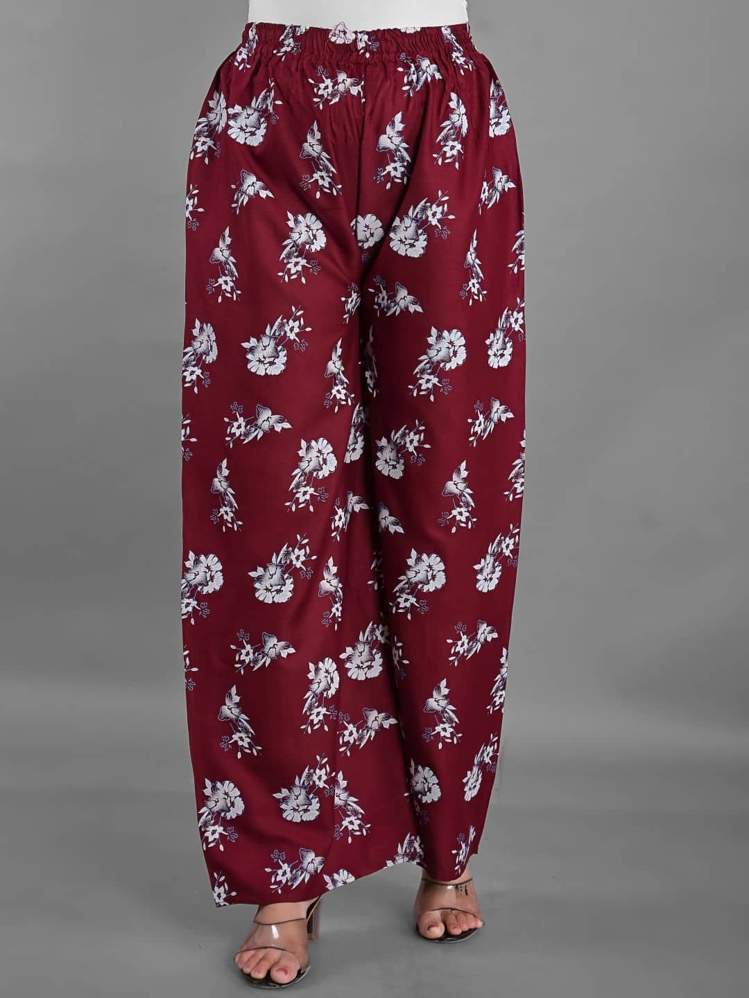 Apratim - Maroon Rayon Straight Women's Palazzos ( Pack of 1 )