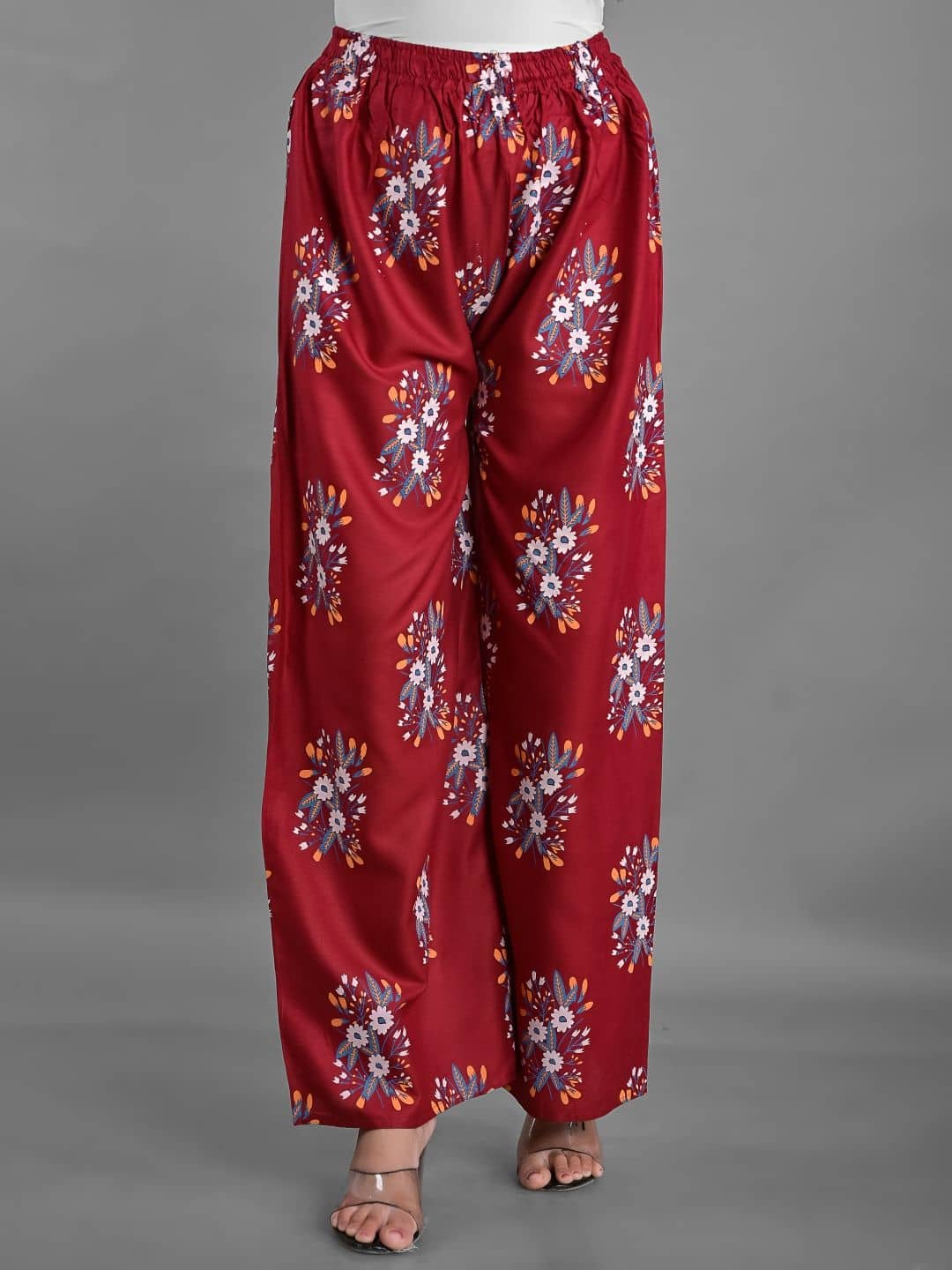 Apratim - Red Rayon Straight Women's Palazzos ( Pack of 1 )