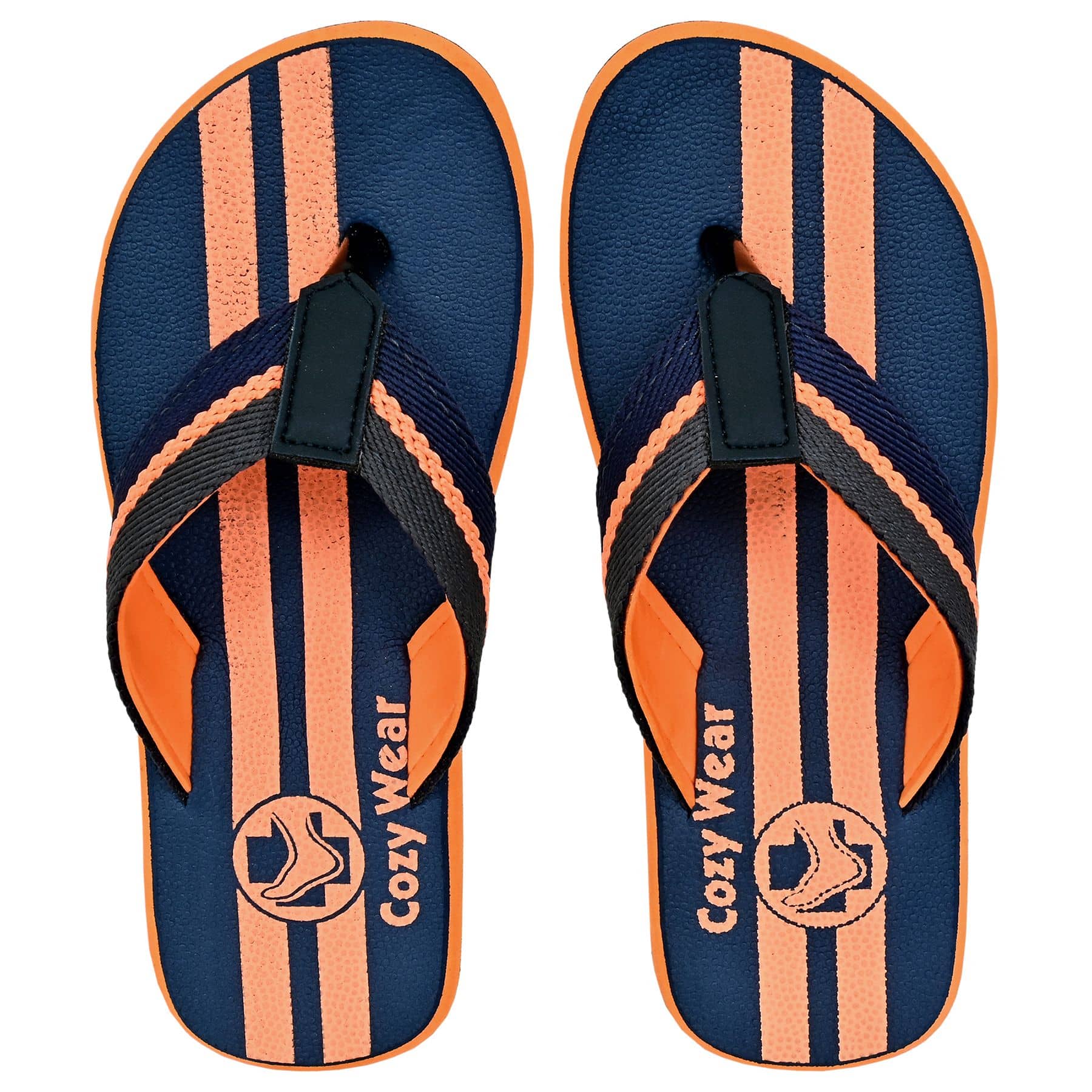Cozy Wear - Orange Men's Thong Flip Flop