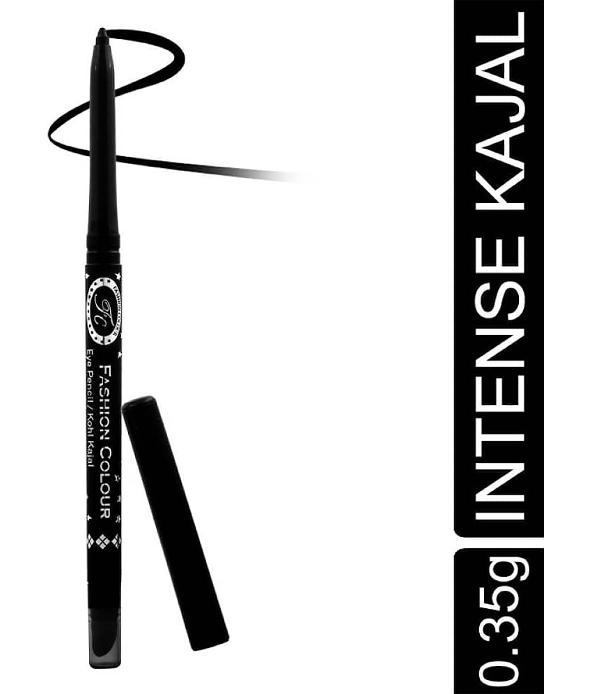 Fashion Colour - Black Natural Kajal 1 g Pencil ( Pack of 1 ) - Makeup - Eyes | Buy online on ZillyBuy