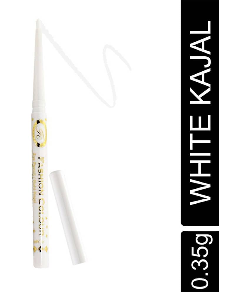 Fashion Colour - White Natural Kajal 1 g Pencil ( Pack of 1 ) - Makeup - Eyes | Buy online on ZillyBuy