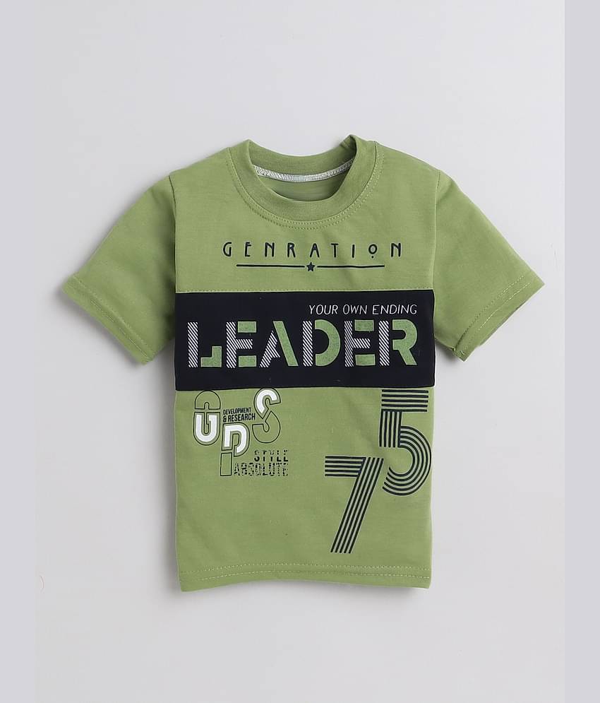 Fourfolds Pack of 3 Boys Cotton T-Shirt & Shorts Set ( Green )