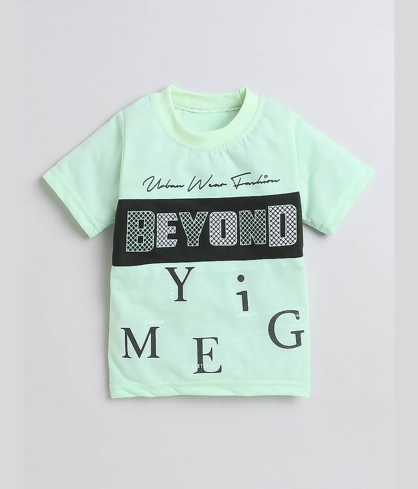 Fourfolds Pack of 3 Boys Cotton T-Shirt & Shorts Set ( Green )