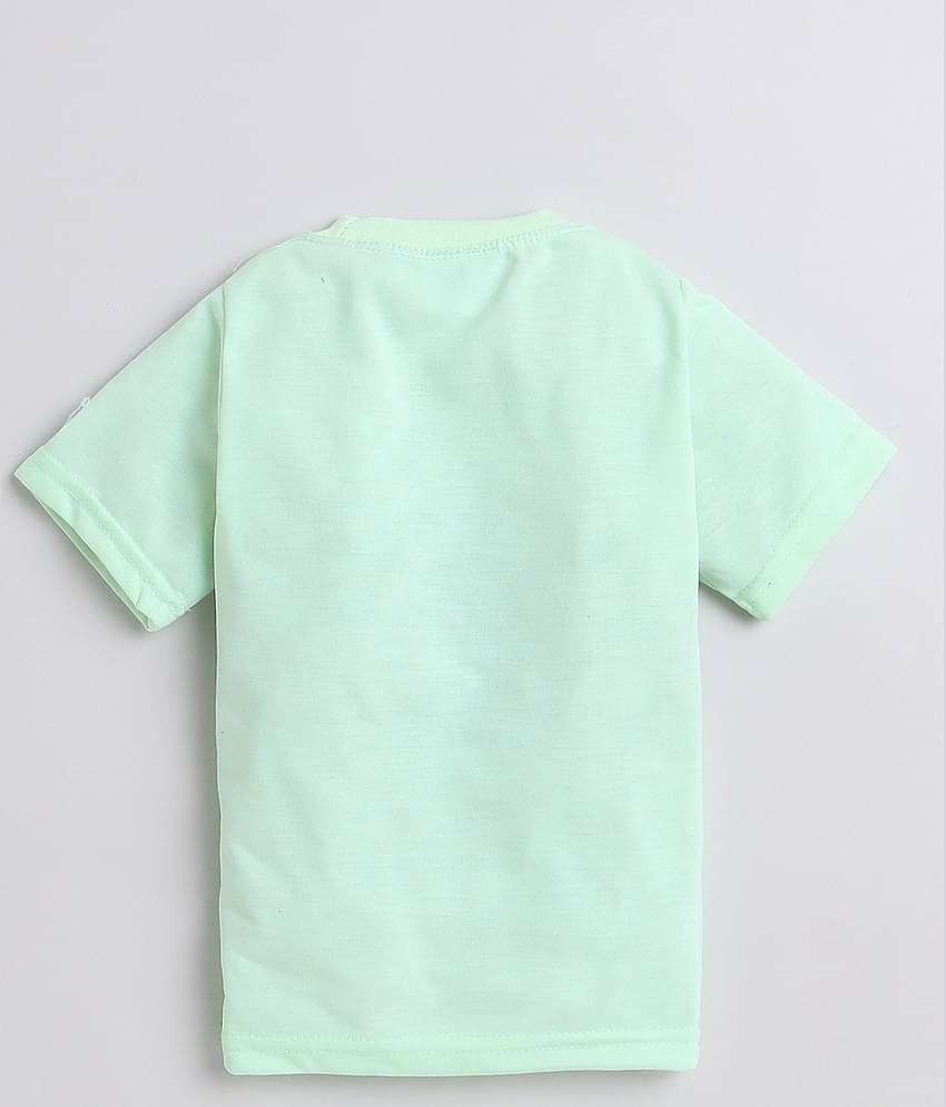 Fourfolds Pack of 3 Boys Cotton T-Shirt & Shorts Set ( Green )