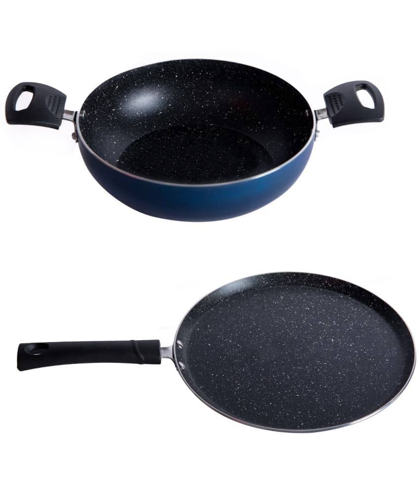 HomePro Non-Stick Set, Dosa Tawa 27 cm, Fry Pan 23 cm (Pack of 2) - Cookware | Buy online on ZillyBuy