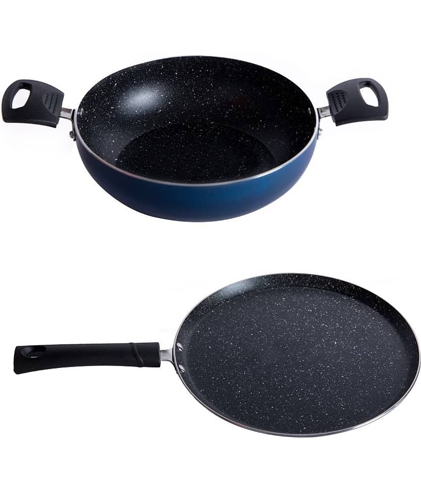 HomePro Non-Stick Set, Dosa Tawa 27 cm, Fry Pan 23 cm (Pack of 2) - Cookware | Buy online on ZillyBuy