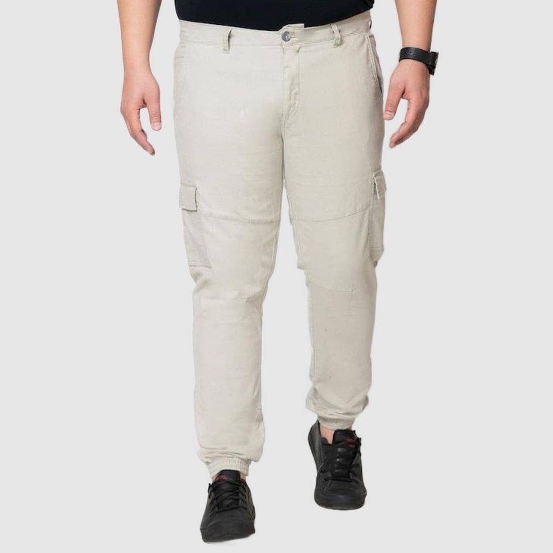     			IVOC Plus Men Plus Size Regular Fit Pure Cotton Mid-Rise Cargos Trousers