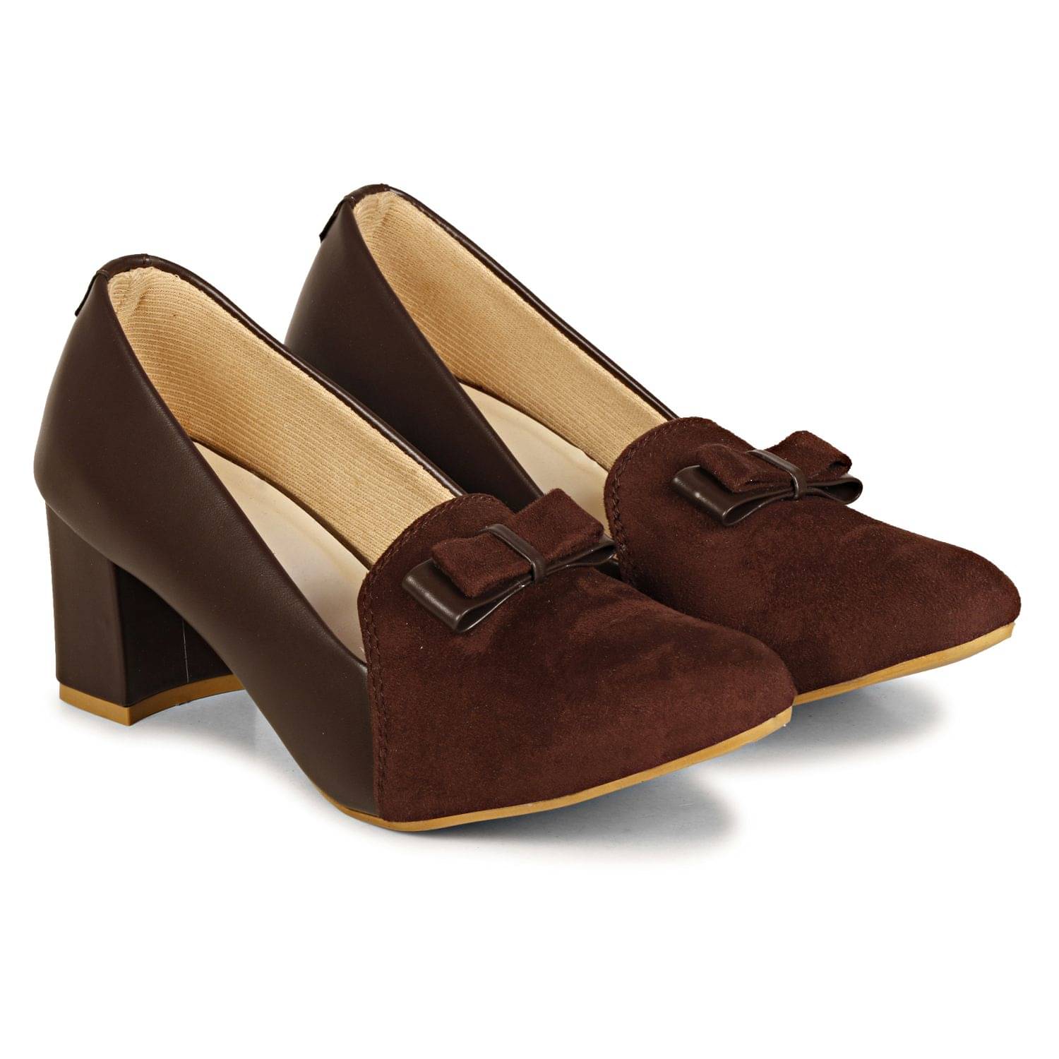     			Ishransh - Brown Women's Pumps Heels