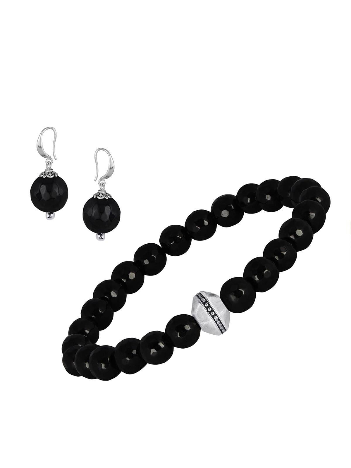 JFL - Jewellery For Less - Black Bracelet ( Pack of 2 )     			JFL - Jewellery For Less - Black Bracelet ( Pack of 2 )