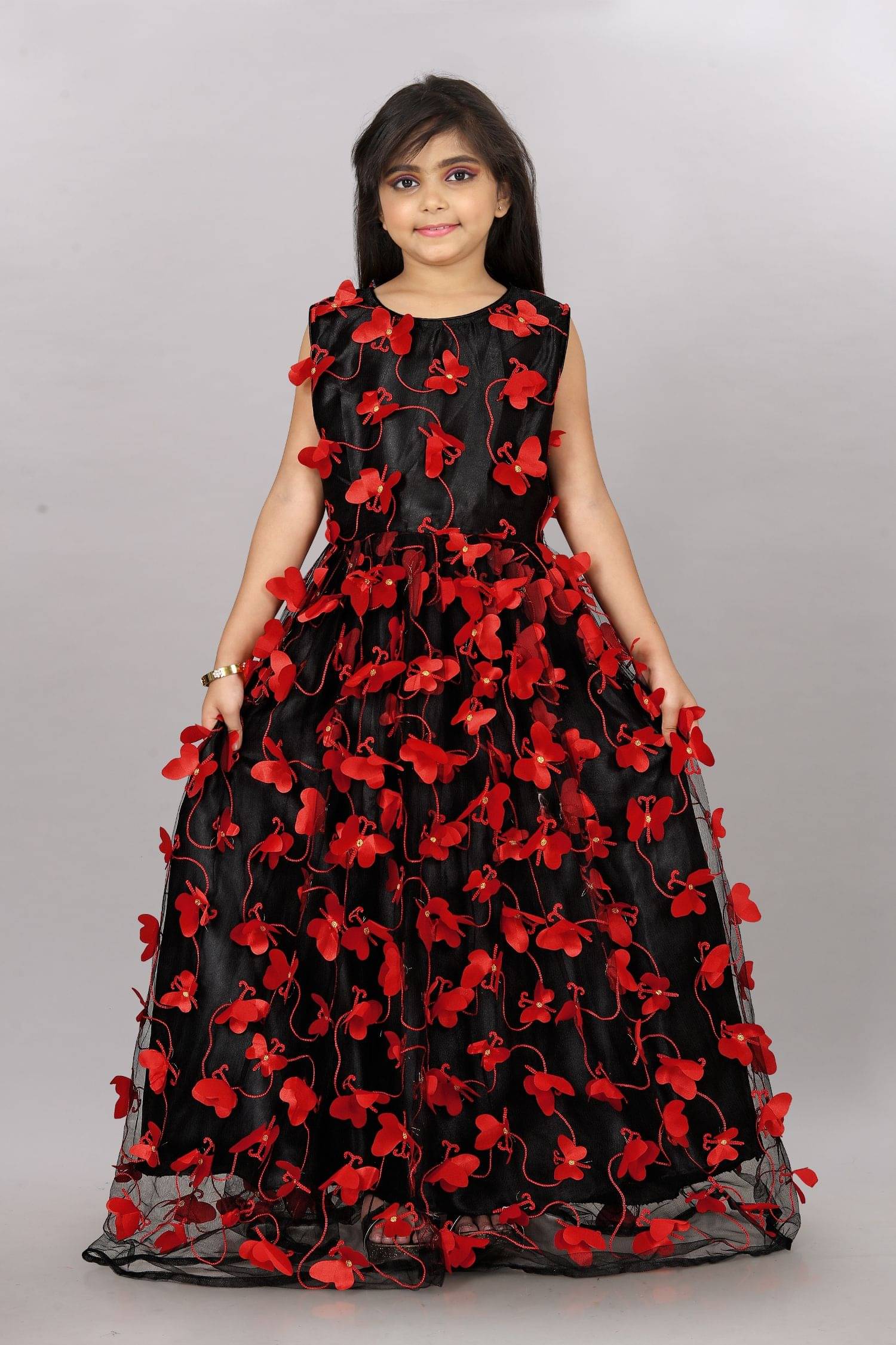 JULEE Net Gown For Girls ( Pack of 1 , Black ) JULEE Net Gown For Girls ( Pack of 1 , Black )