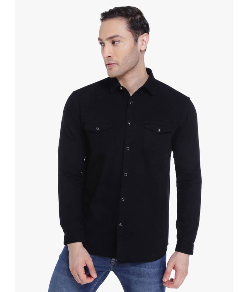 Kuons Avenue - Black Denim Slim Fit Men's Casual Shirt ( Pack of 1 )