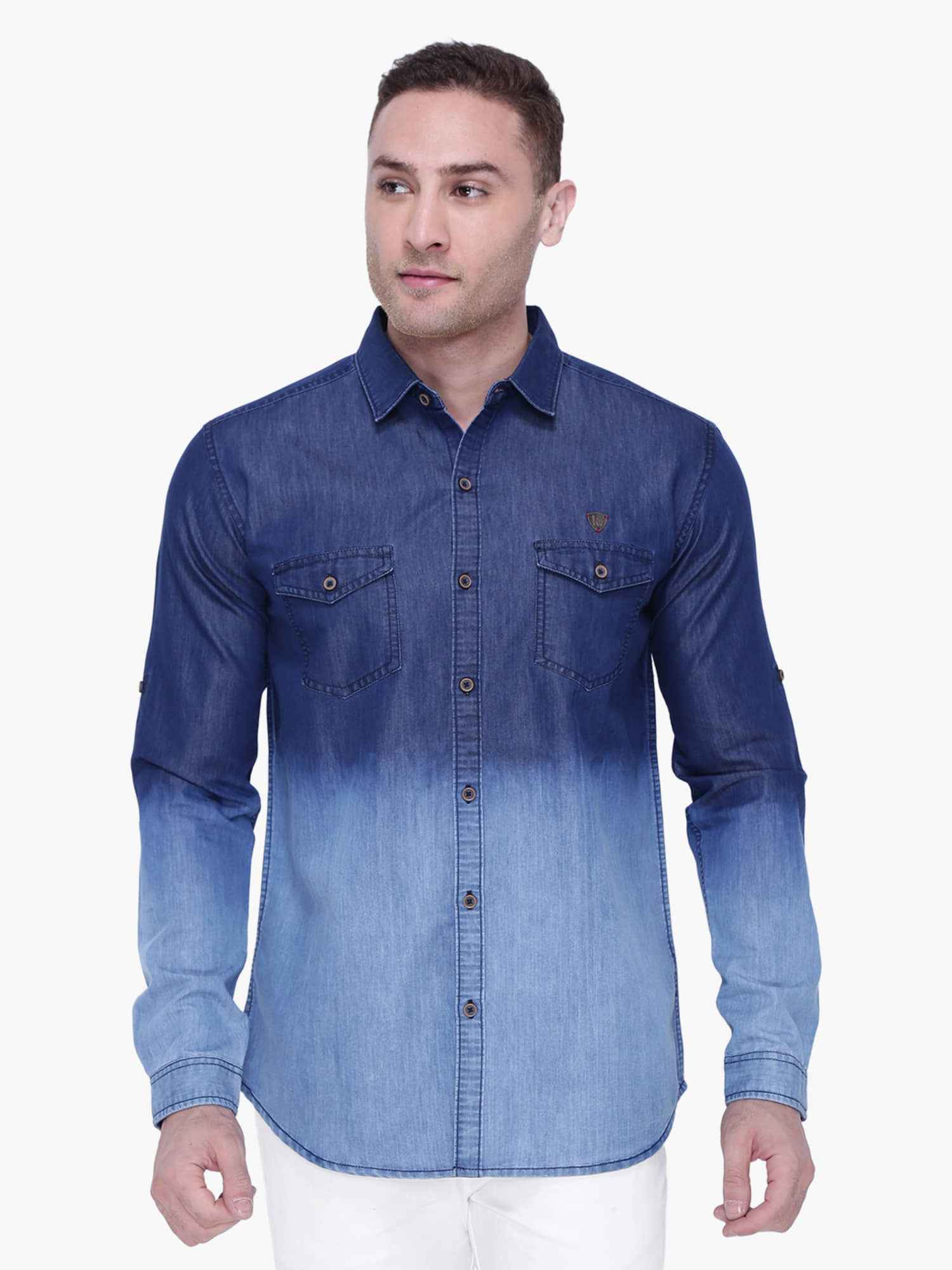 Kuons Avenue - Blue Denim Slim Fit Men's Casual Shirt ( Pack of 1 )
