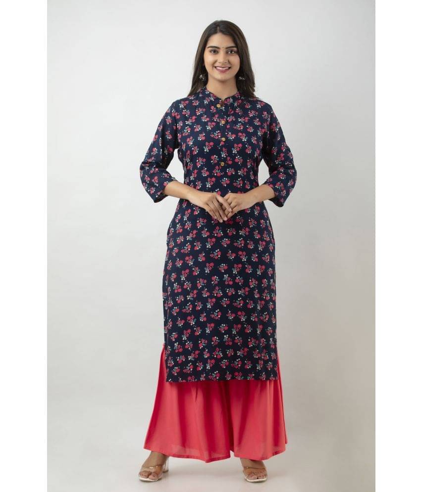 MAUKA - Blue Straight Rayon Women's Stitched Salwar Suit ( Pack of 1 )     			MAUKA - Blue Straight Rayon Women's Stitched Salwar Suit ( Pack of 1 )